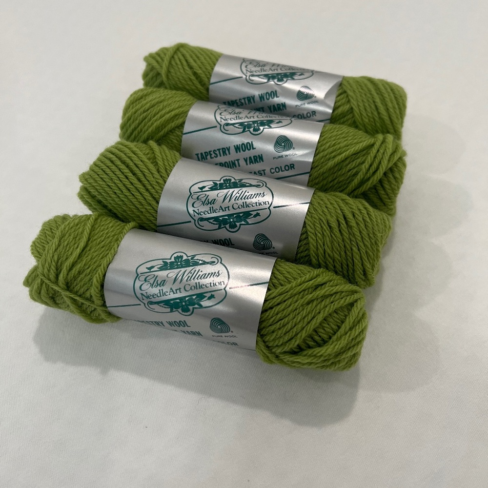 Tapestry Wool Needlepoint Yarn Elsa Williams--4 Skeins 40 Yards Per Skein